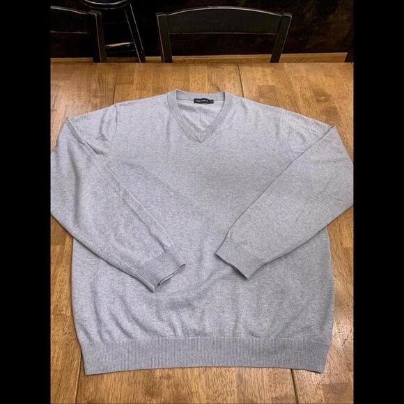 Paul Fredrick Other - P Frederick Sweater Men XLT Light Gray Silk Cashmere Blend Preppy Layer Academia
